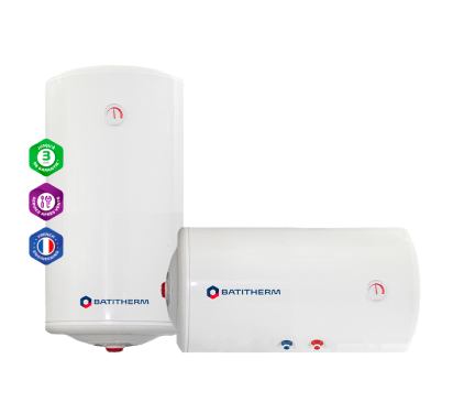 <h2>Chauffe-eau électrique</h2>
<h3>La technologie allemande au service de l’eau chaude.</h3>
<ul>
<li>Eau chaude</li>
<li>Pour logement individuel ou collectif</li>
<li>Technologie française</li>
<li>3 ans de garantie</li>
<li>Service après-vente</li>
<li>Certifié NF ÉLECTRICITÉ PERFORMANCE</li>
</ul>
