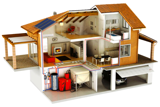 <h2>Solutions pour l’eau chaude et le chauffage</h2>
<h3>Une seule installation, plusieurs fonctions</h3>
<p>L’autoconsommation solaire vous permet de produire et de consommer votre propre électricité. Grâce aux rayons du soleil, l’installation alimente directement votre bâtiment en électricité (éclairage, machines, chauffe-eau, chauffage électrique, climatiseurs, pompe de piscine etc.</p>
<ul>
<li>Pour l’eau chaude, le chauffage central et éventuellement le chauffage de piscine</li>
<li>Pour logements individuels et collectifs</li>
<li>Solution la plus pratique, économique et écologique</li>
</ul>
